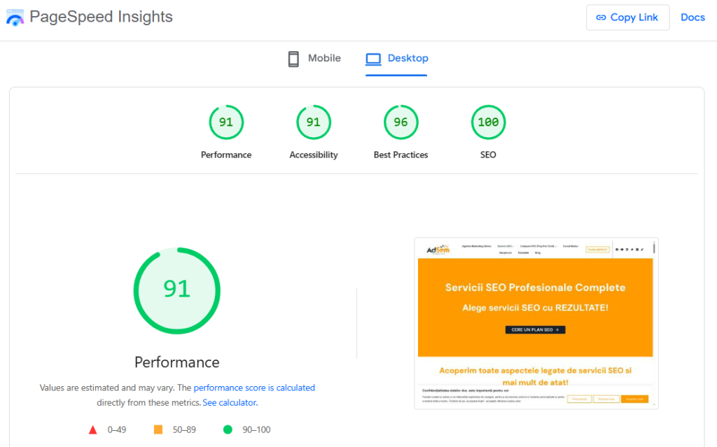 pagespeed insights