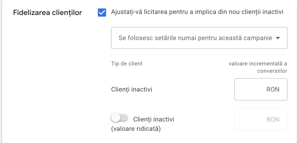 fidelizare clienti google ads