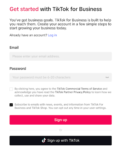 get started tiktok
